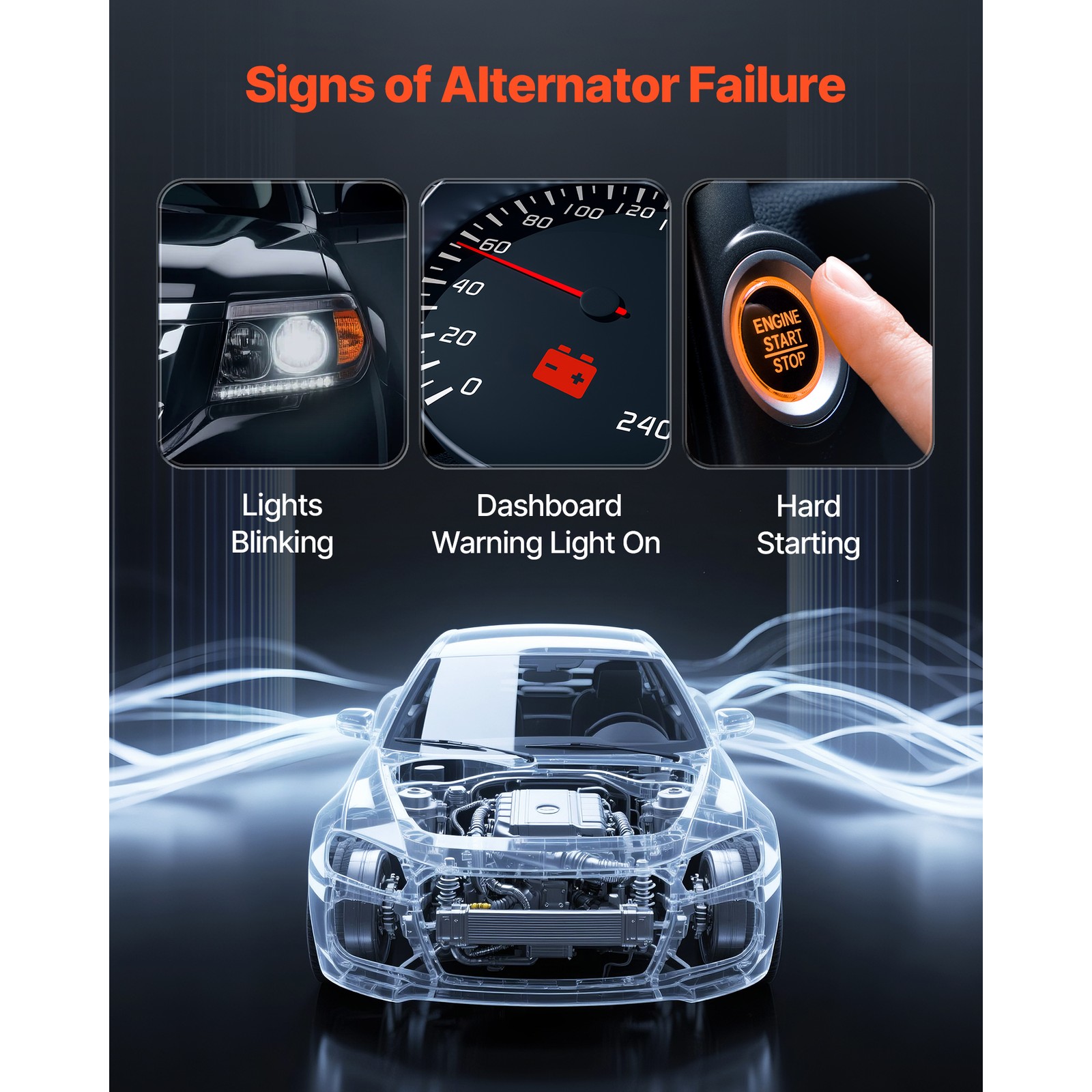 Alternator for Kia Soul 10-11 Spectra 07-09 HYUNDAI Elantra 07-12 L4 2.0L 11311N