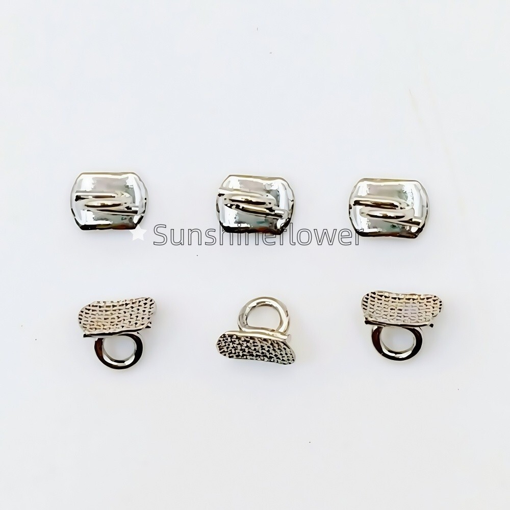 100 Pcs Dental Direct Bond Eyelets Rectangular Crimpable Hook Lingual Buttons