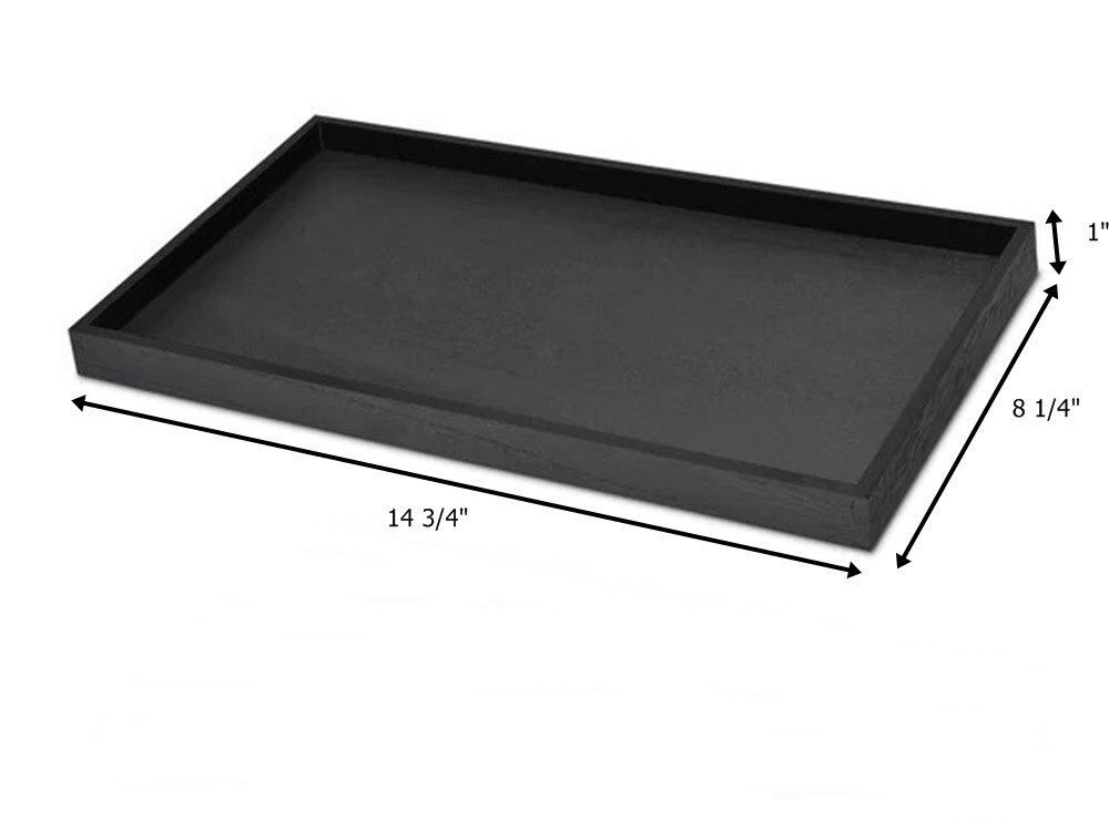 Black Stained Wood Pen Bracelet Chain Red 10 Slot Line Display Stackable Tray