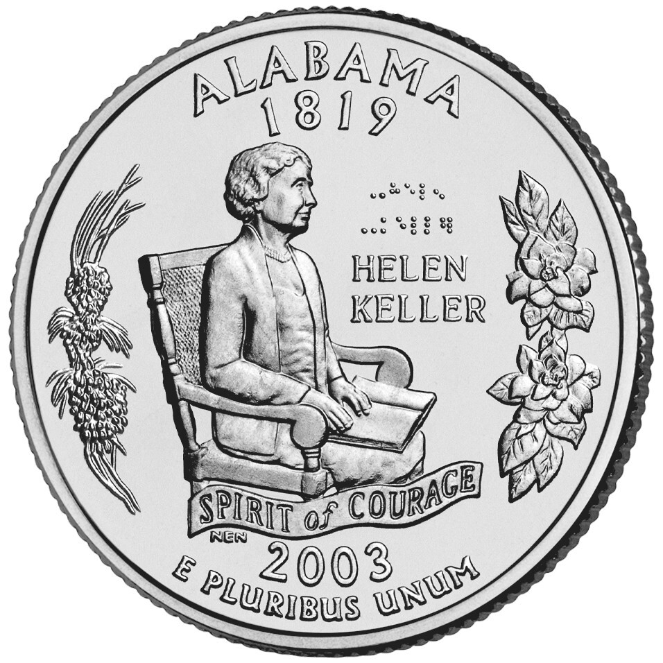 2003 P Alabama State Quarter.  Uncirculated From US Mint roll.
