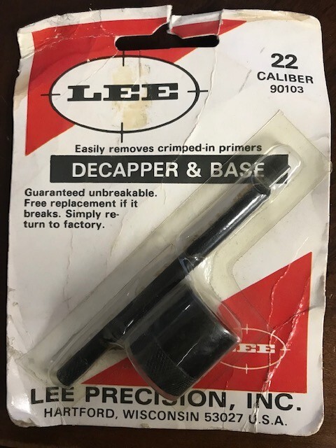 Lee Precision Decapper & Base 22 Cal 90103