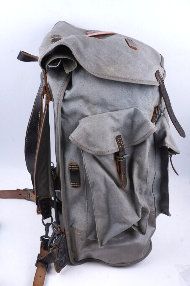 WWII GERMAN HEER MOUNTAIN TROOPER CANVAS BACKPACK Original authentic