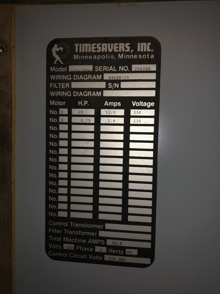 Timesavers Sander 143-1HD60