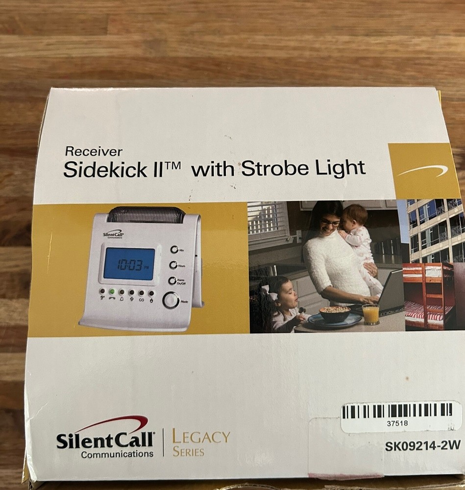 SilentCall Communications Receiver Sidekick II with Strobe Light New Free Ship
