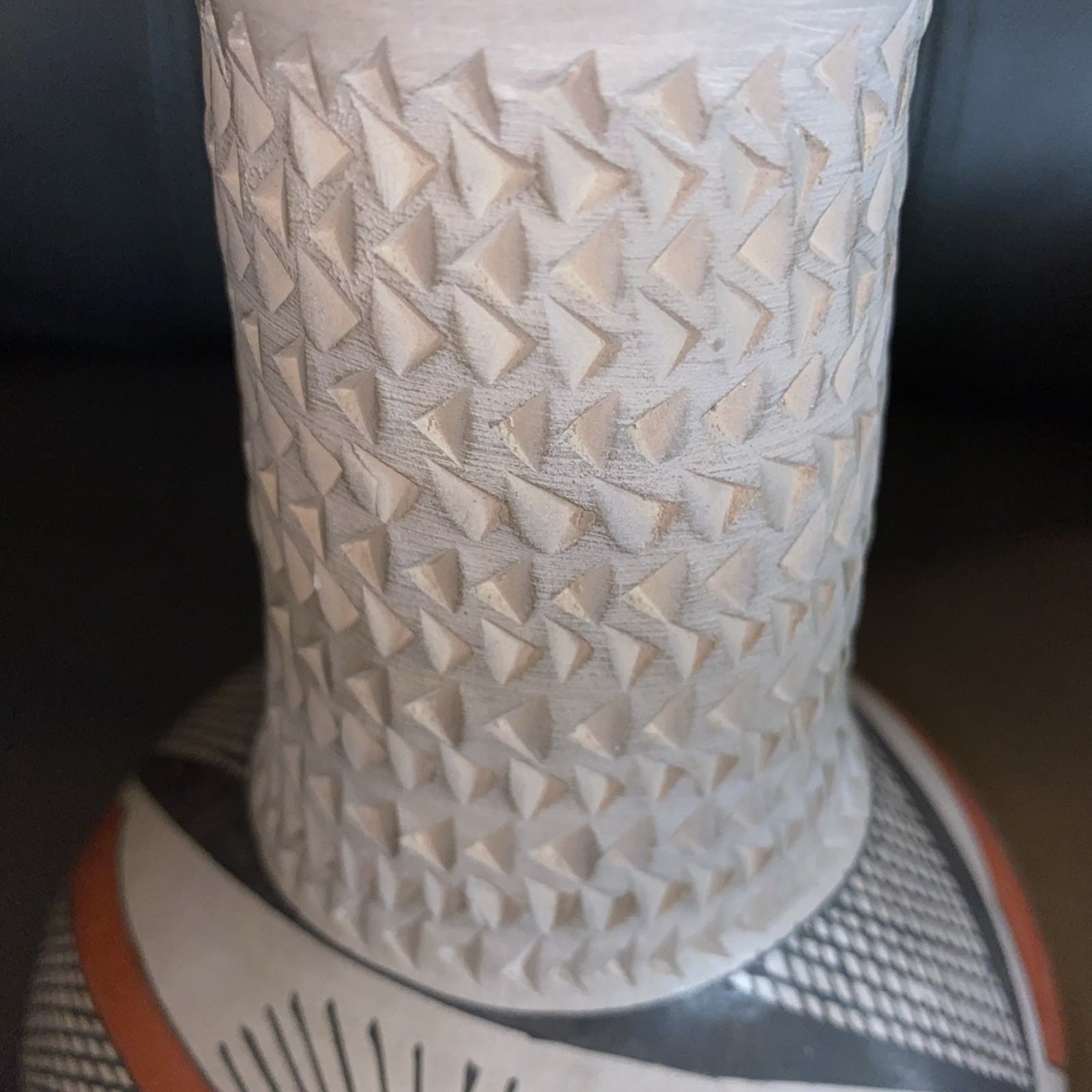 Hand Crafted Pottery Vase, Native American Hopi Mata Ortiz , 7" Tall, Signed