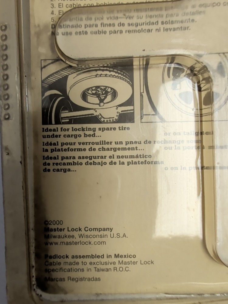 MasterLock Spare Tire Lock System 613DAT NEW