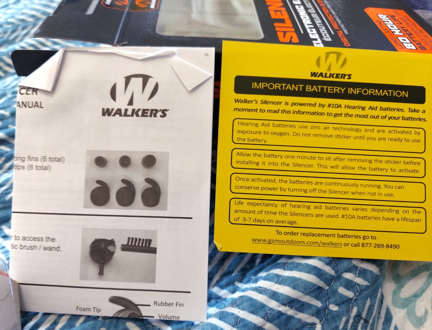 Walkers Silencer GWP SLCR Electronic Ear Buds NEW 25dB 80hr Batt Life