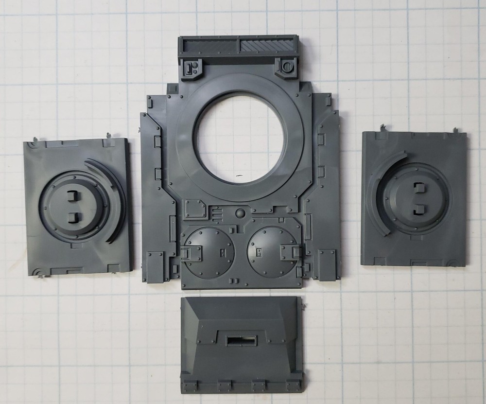 Warhammer 30K Space Marine Bits Deimos Predator Support Turret Mount Sides D01