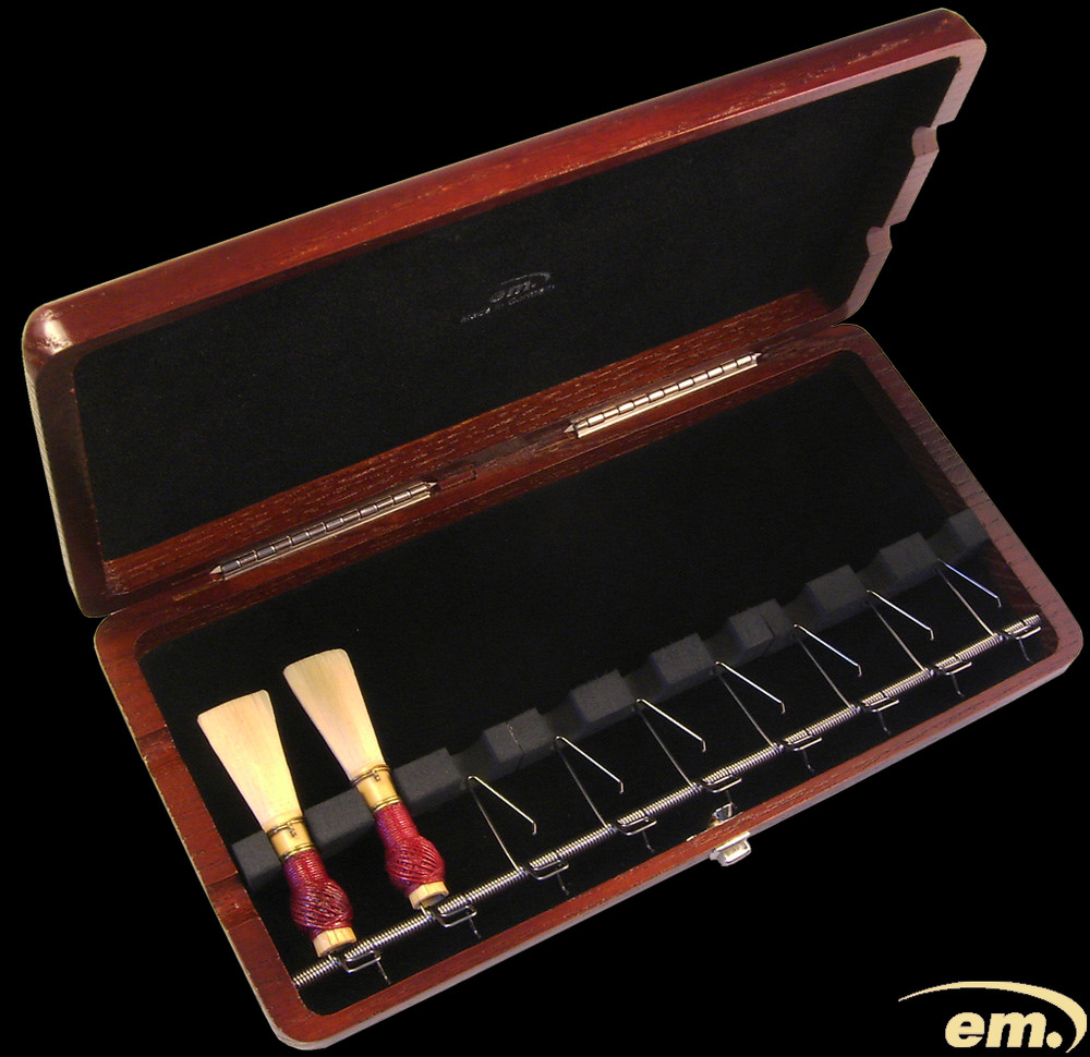bassoon reed case for 9 reeds, spring mandrel