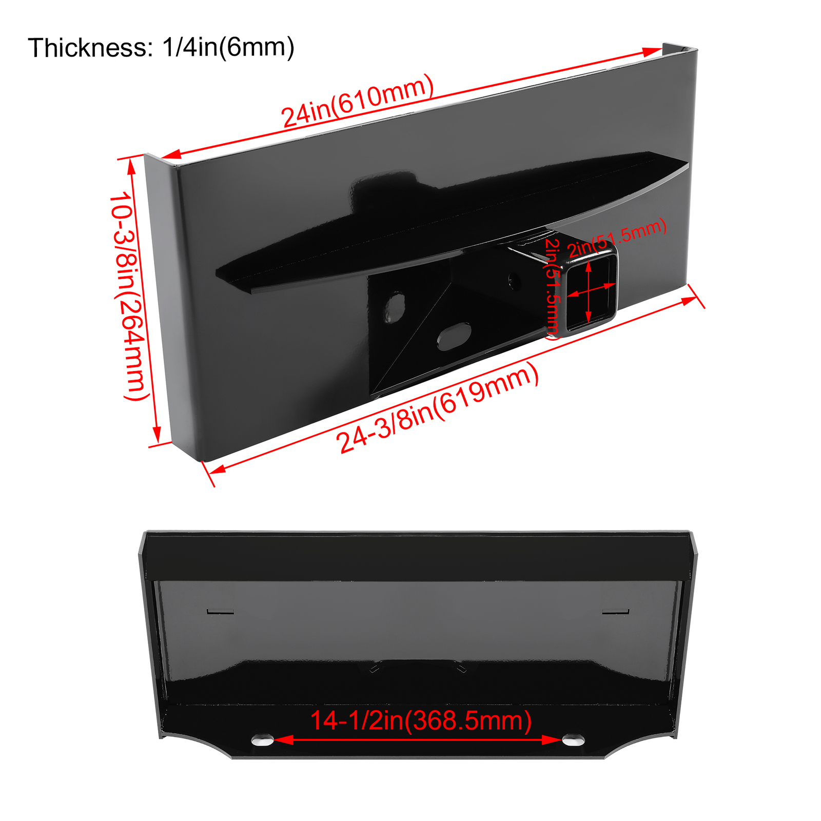 Attachment Mini Skid Steer Receiver Hitch Mount Plate For Toro Dingo 1/4" thick
