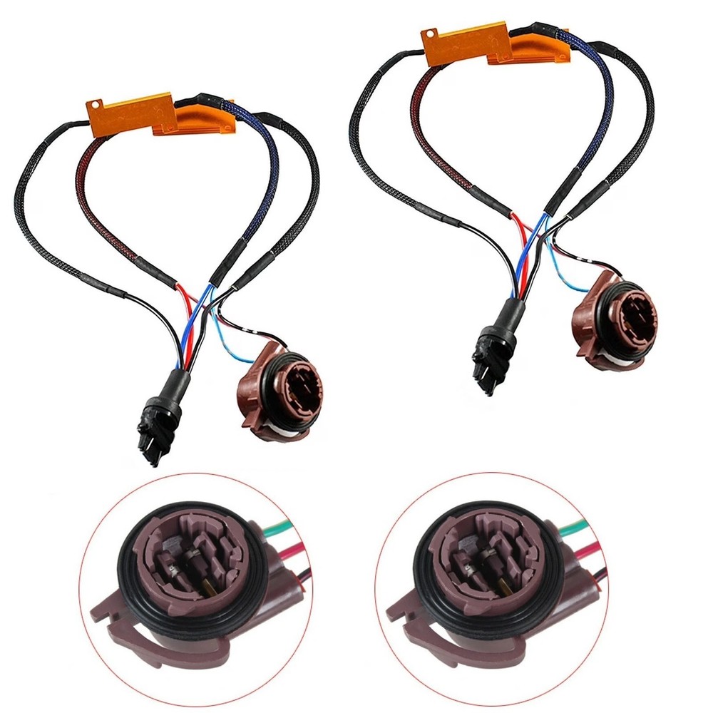 Wire LED Resistor Canceler Flash Error Decoder 3157 U Rear Turn Signal Tail