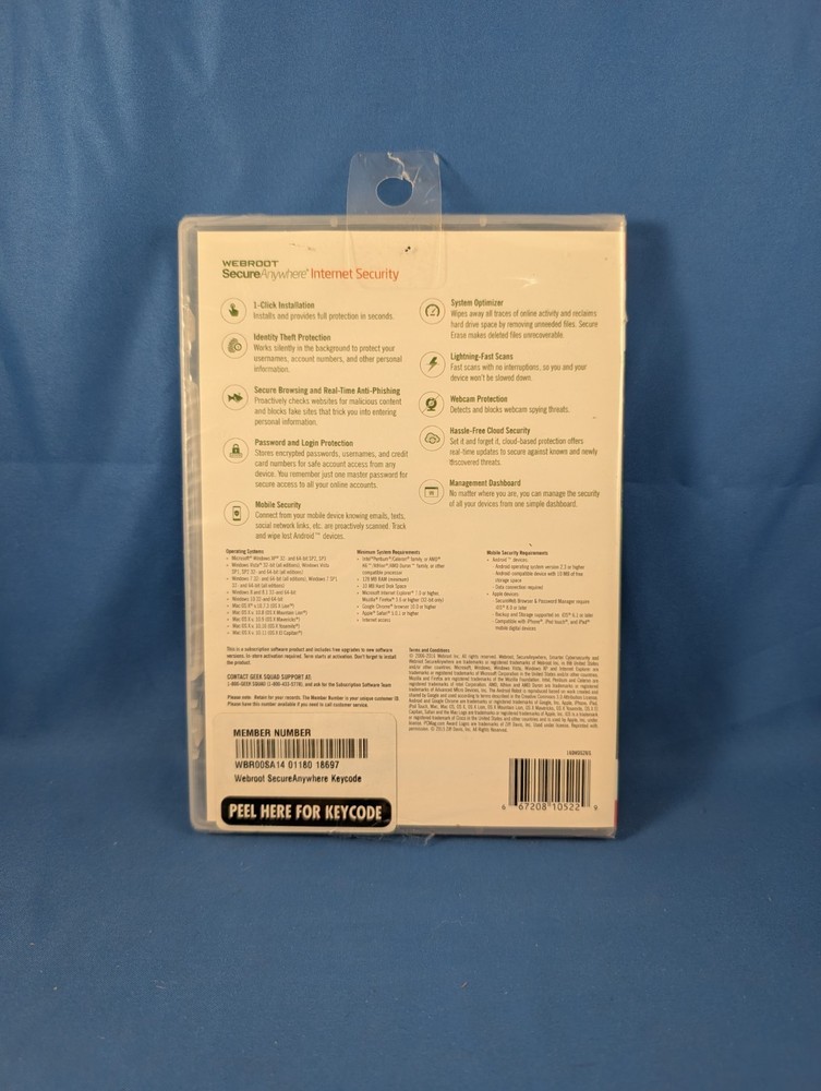 Webroot SecureAnywhere Internet Security - Full Version for Windows & Mac...