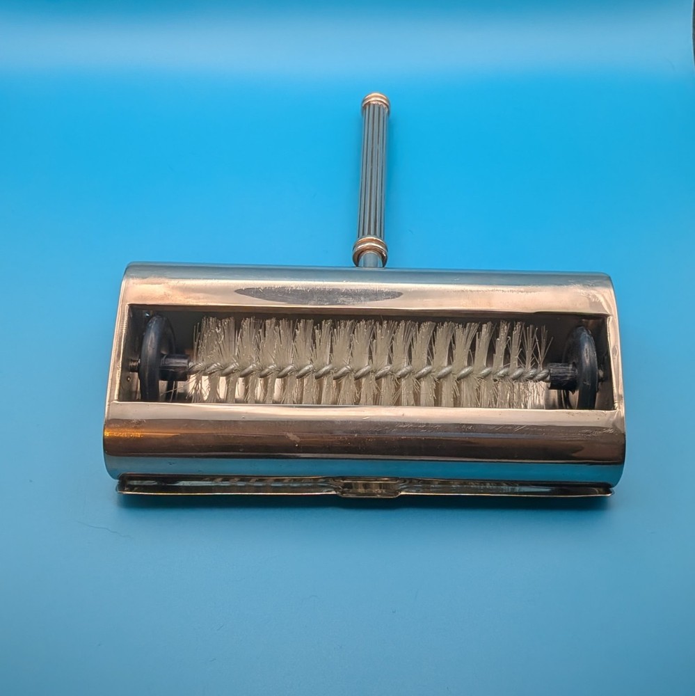 Silver Plated Brush Table Crumber Sweeper Catcher