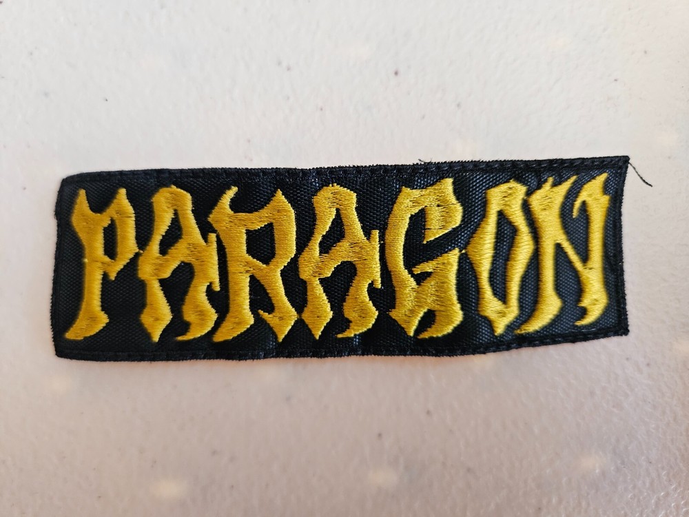 PARAGON, SEW ON GOLDEN EMBROIDERED PATCH