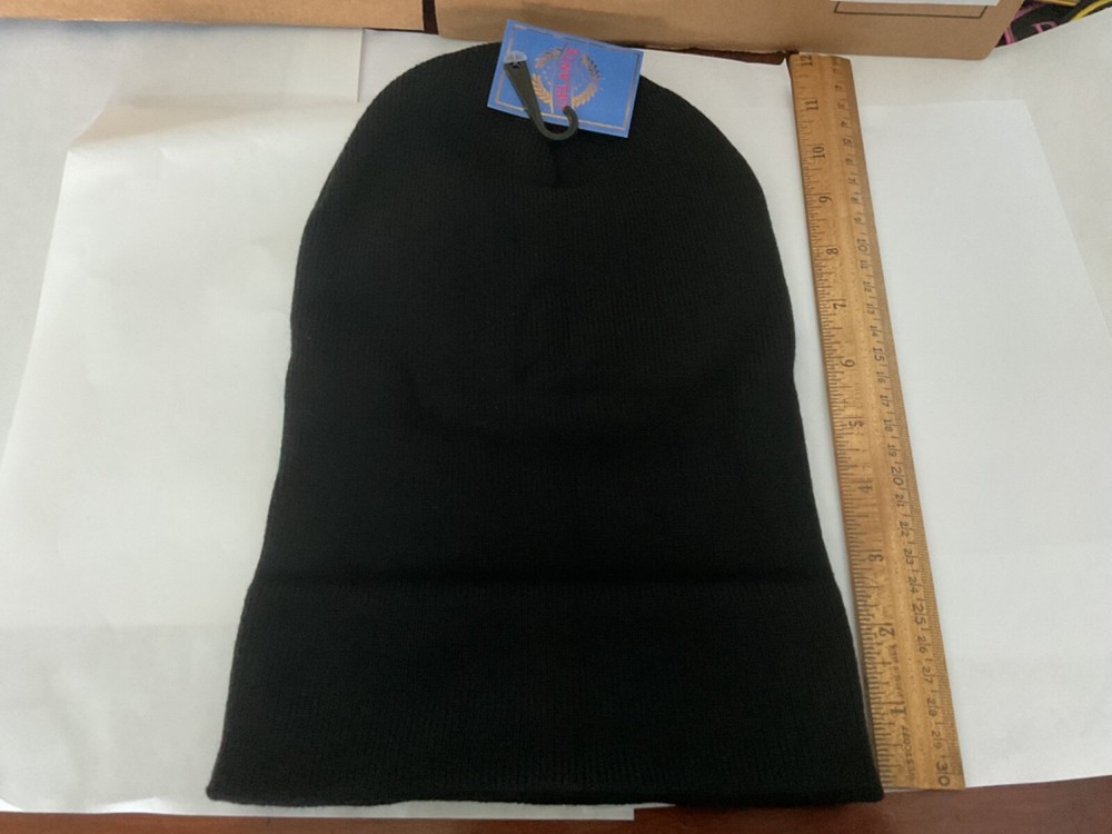 Rhode Island Correctional Officer Hat patch Sewn on Black Watch Cap