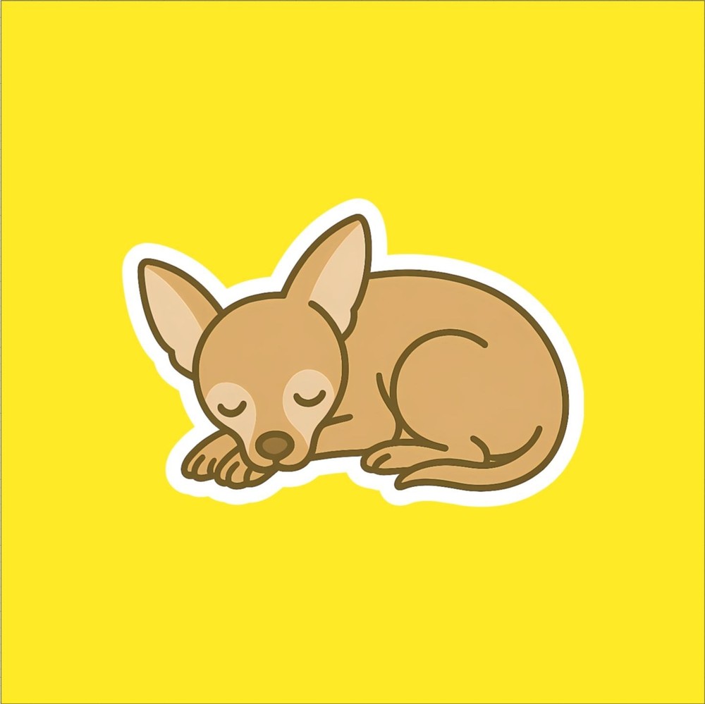 Chihuahua Sleeping Sticker