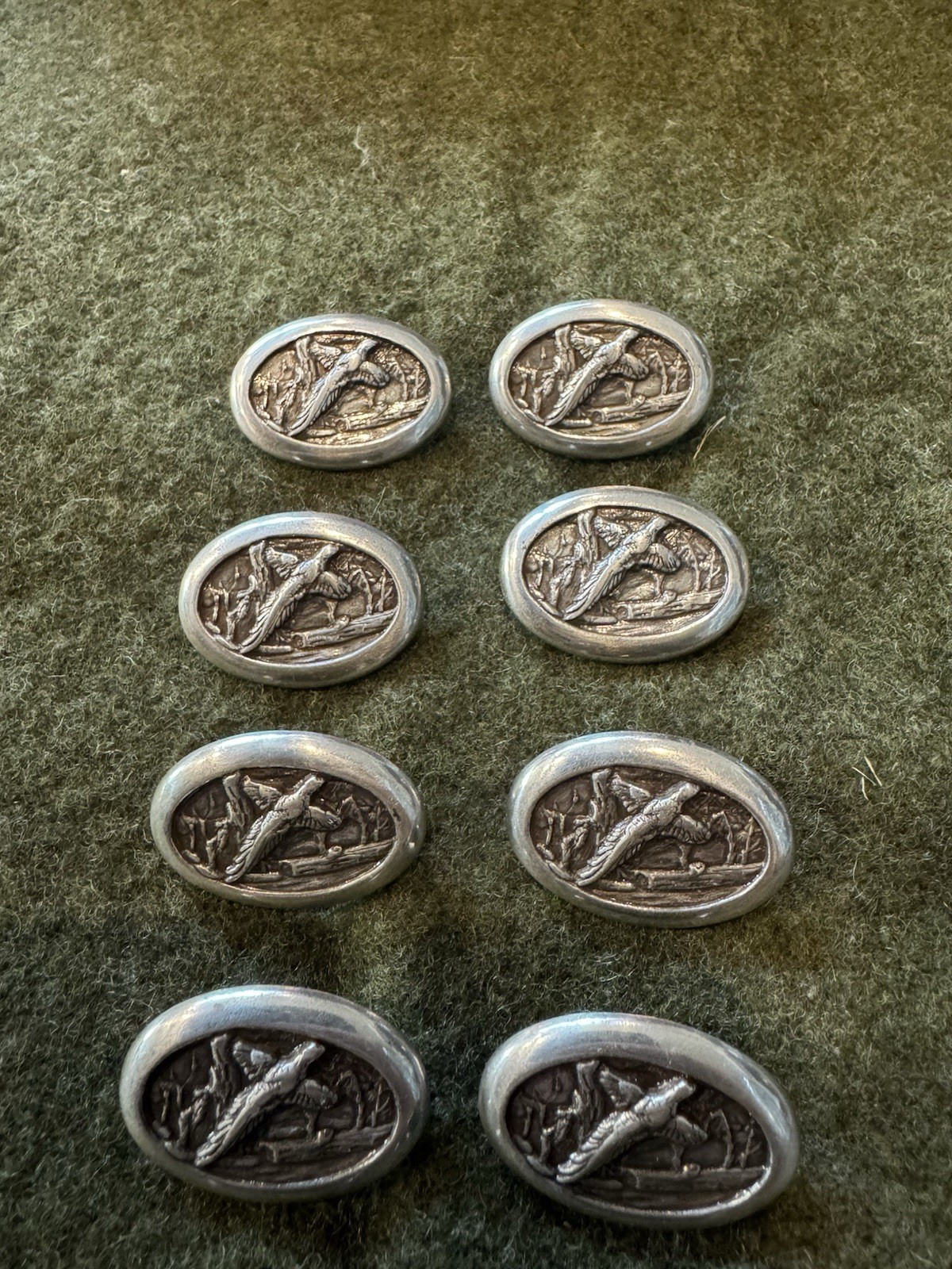 (12) Tandy Leather Pheasant Belt Conchos Screw Backs
