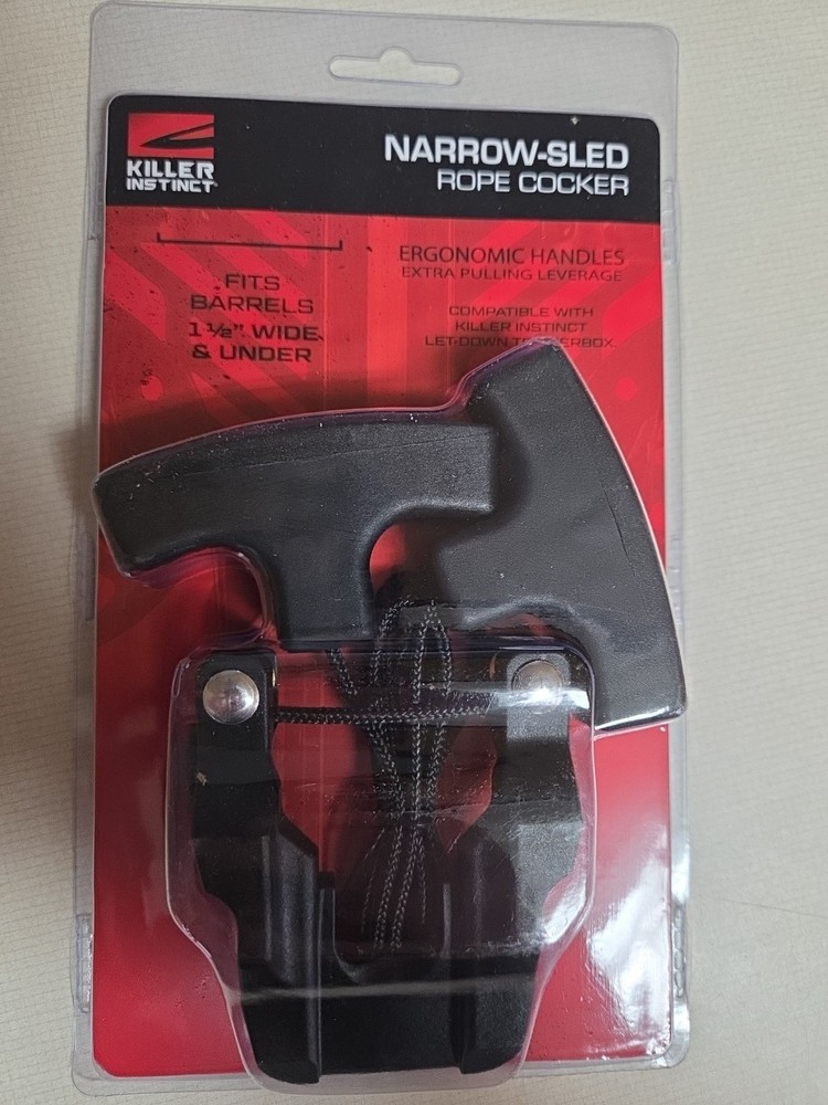 Killer Instinct Black Narrow Crossbow Sled Rope Cocker