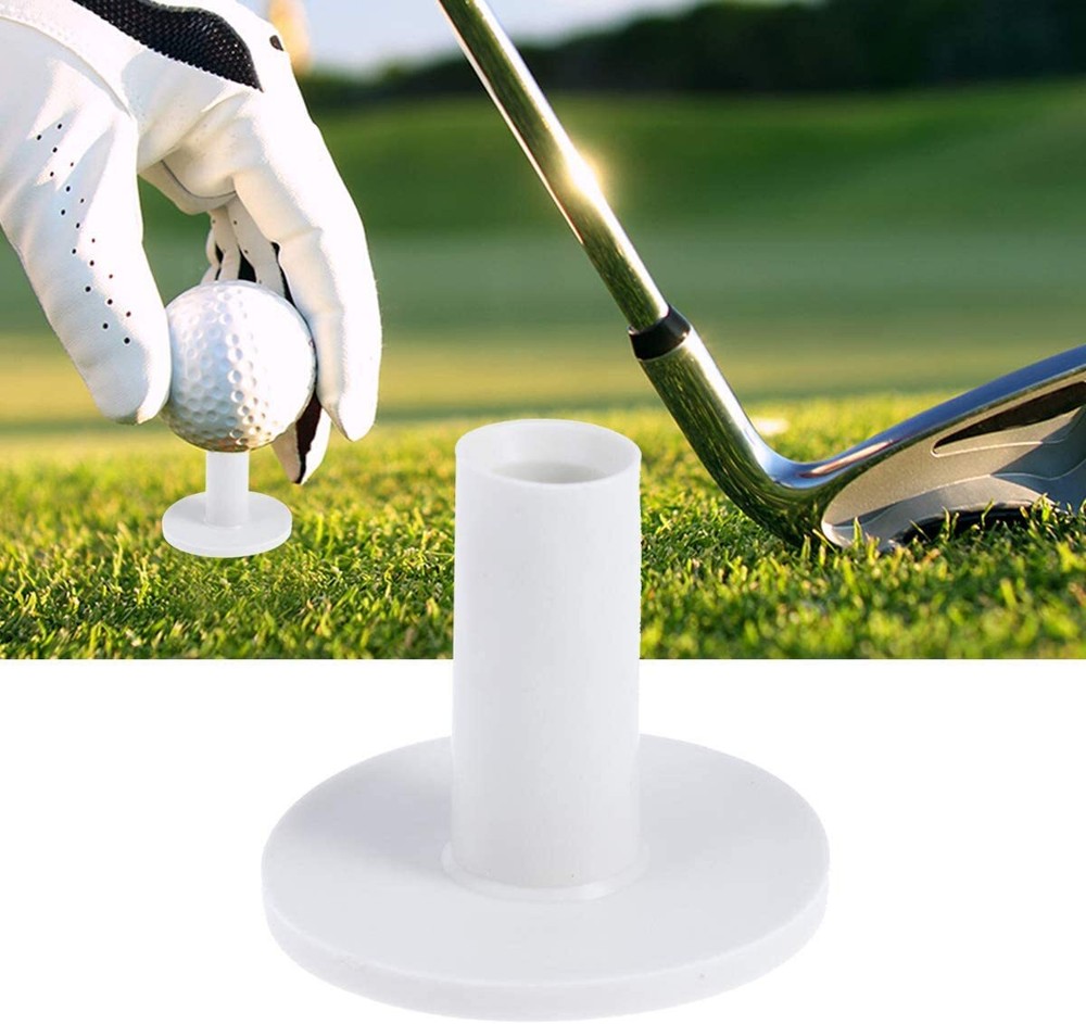 5 Pcs Rubber Golf Tees Holder Tee Range Driving Practice Mat Hitting White Hot