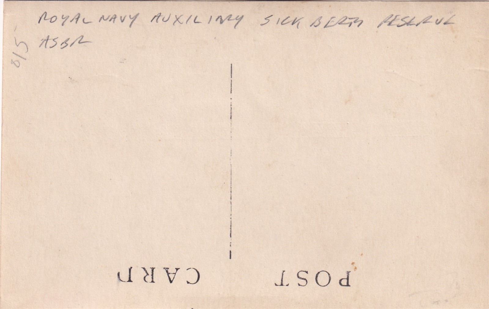 WWI RPPC Real Photo Postcard BRITISH ROYAL NAVY AUXILIARY SICK BERTH ASBR 259