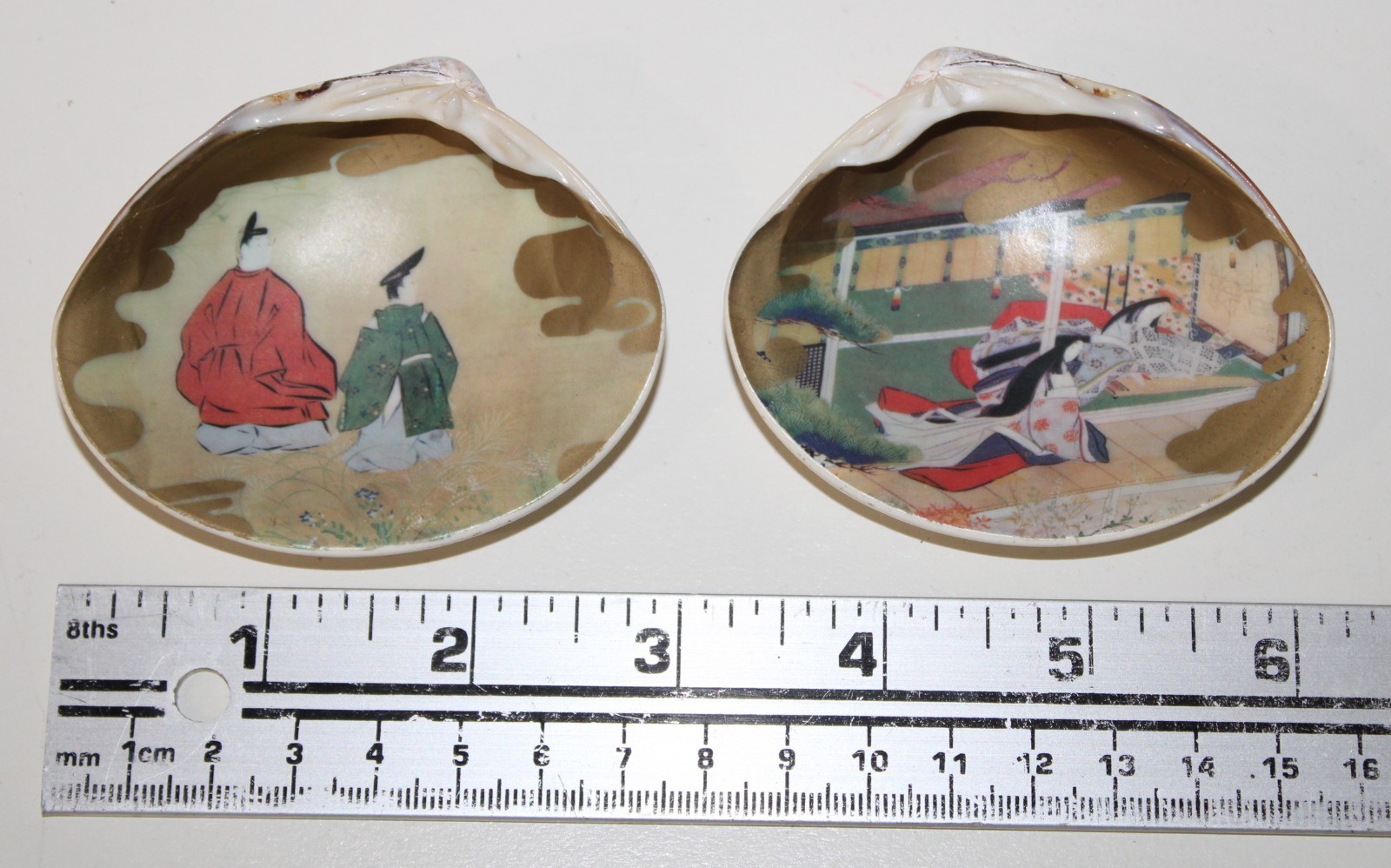 Kaiawase Vintage Japanese Clam Shell Matching Game Genji Tale