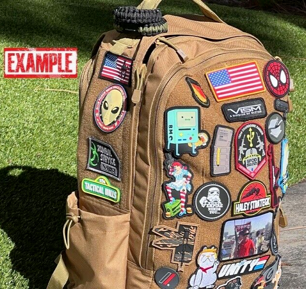 VISM Hook/Loop Patch Backpack Tactical Sports Shooting Patch Collector Bag-Green