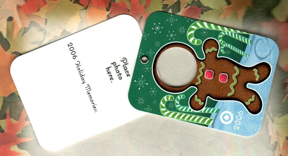 TARGET Gingerbread Man Photo Frame ( 2006 ) Gift Card ( $0 )
