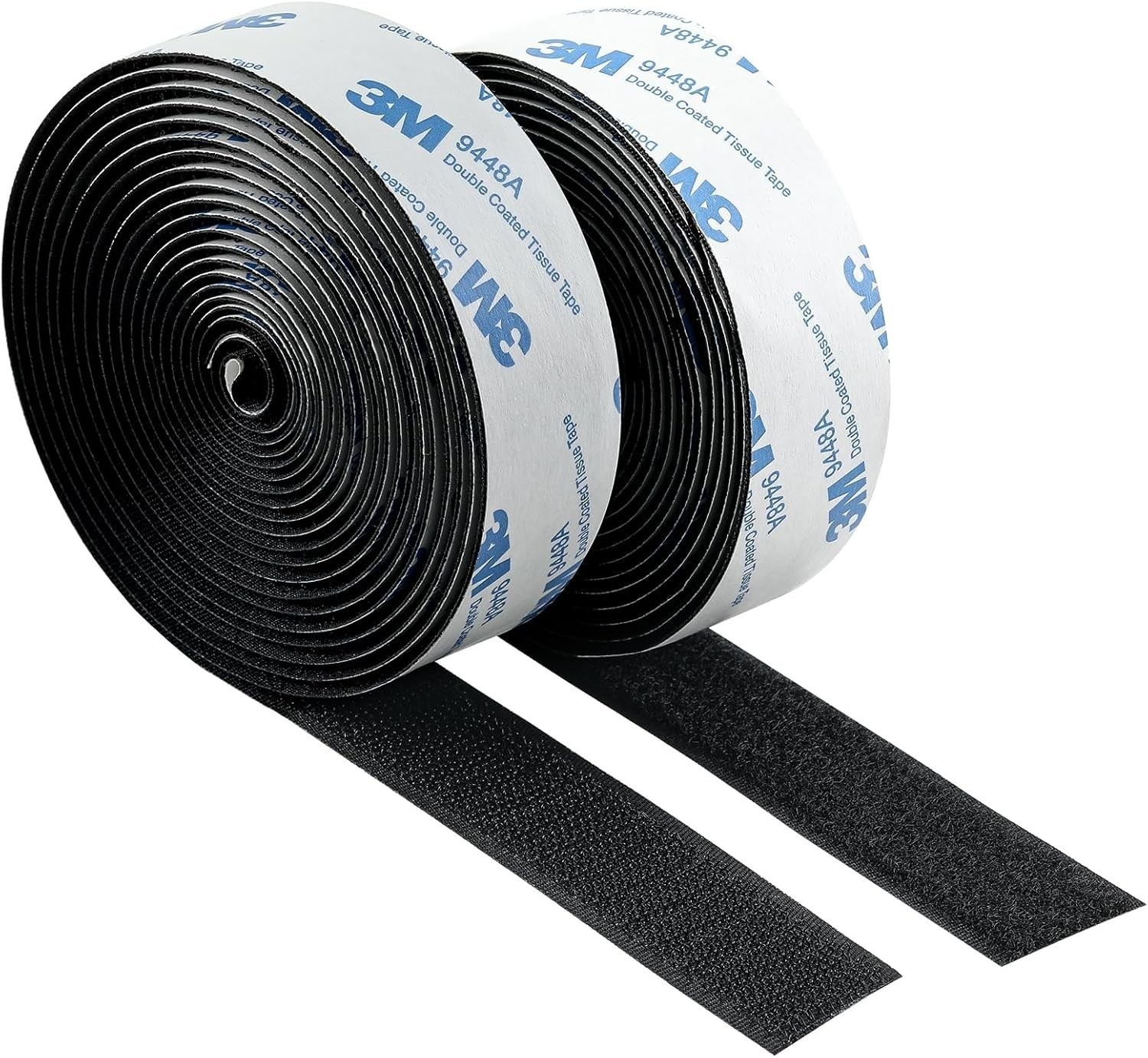 3M Hook and Loop Tape with Adhesive, Heavy Duty Self Sticky Interlocking Tape, S
