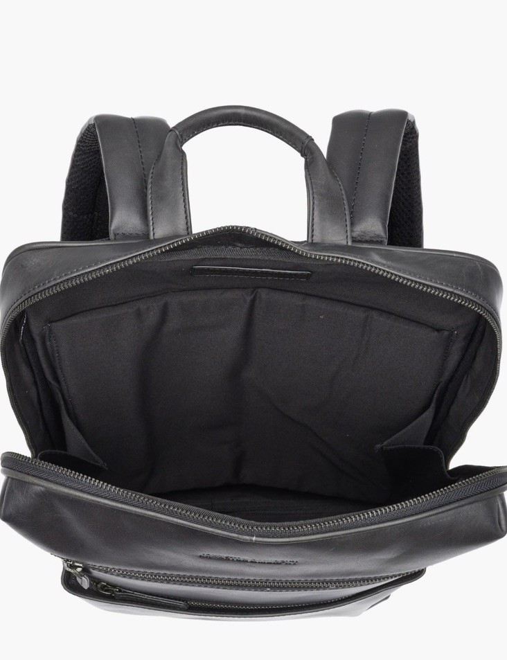 Johnston & Murphy Leather Backpack Computer Bag Slim Lightweight Commuter * NWT