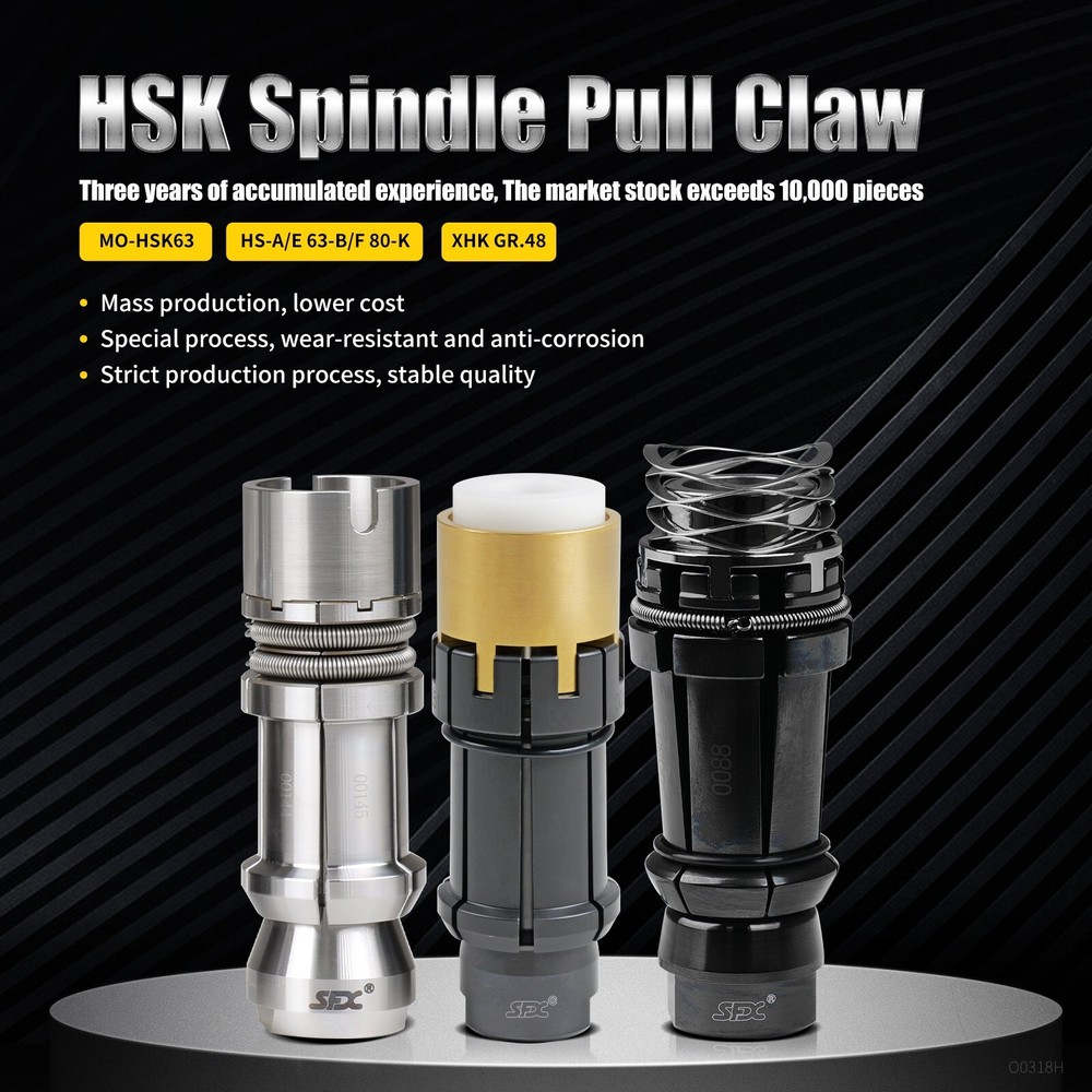 SFX MO-HSK63 Oned-piece Lock Tighter Spindle Pull Claw for HSK 63 Pull Stud