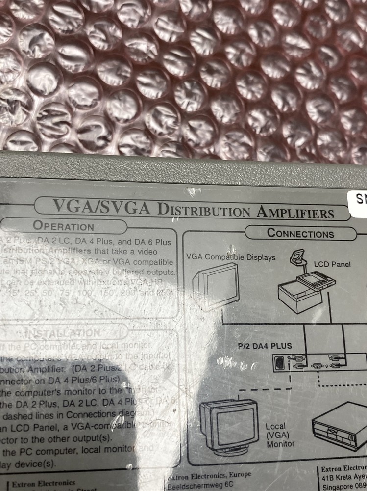 Extron P/2 DA2 PLUS VGA Distribution Amplifier, 2-Output