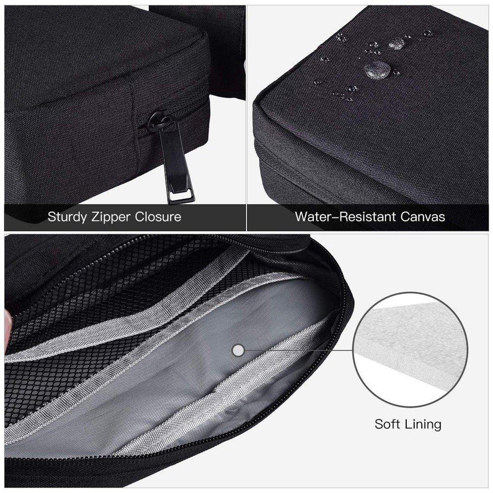 Universal Electronics Accessories Case, 2-Pack Portable Soft Carrying Case Bag