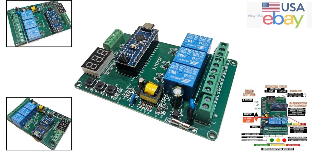 Versatile Home & Garden Lighting Controller with 3-Digit Display & 99 Modes