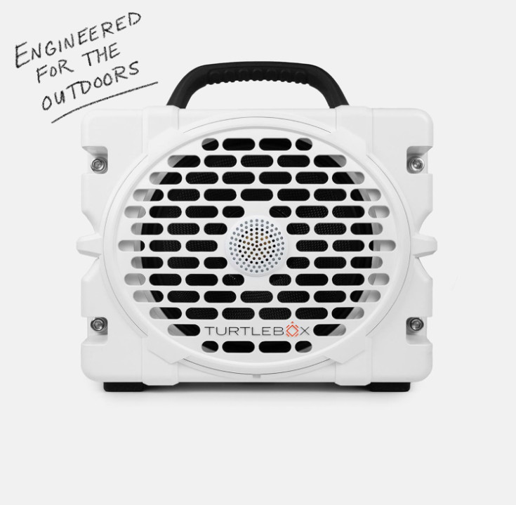 Turtlebox Grande Outdoor Bluetooth 5.4 Speaker, 126dB, Waterproof, White - New