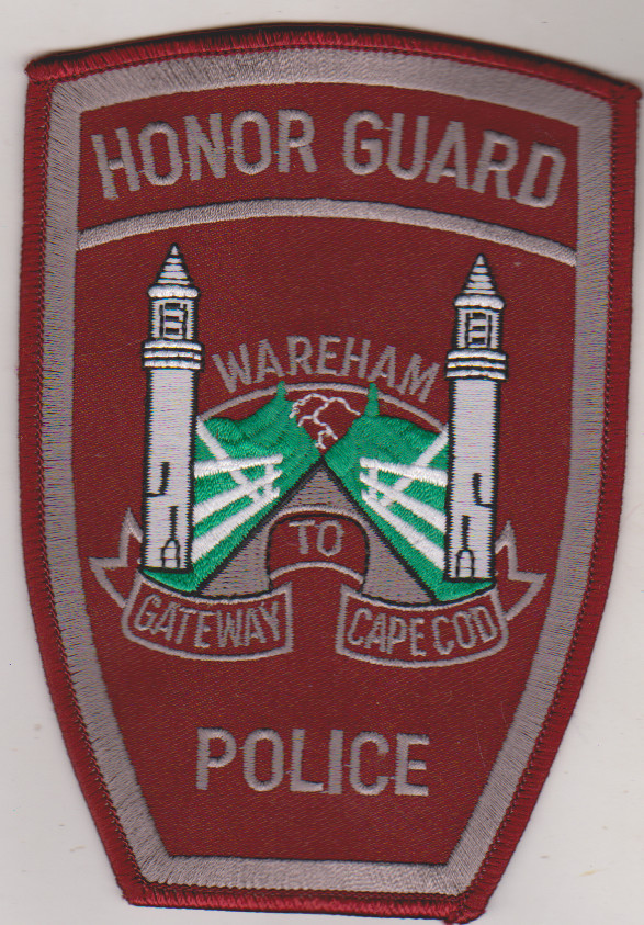 Wareham MA Police Honor Guard non shield shape patch