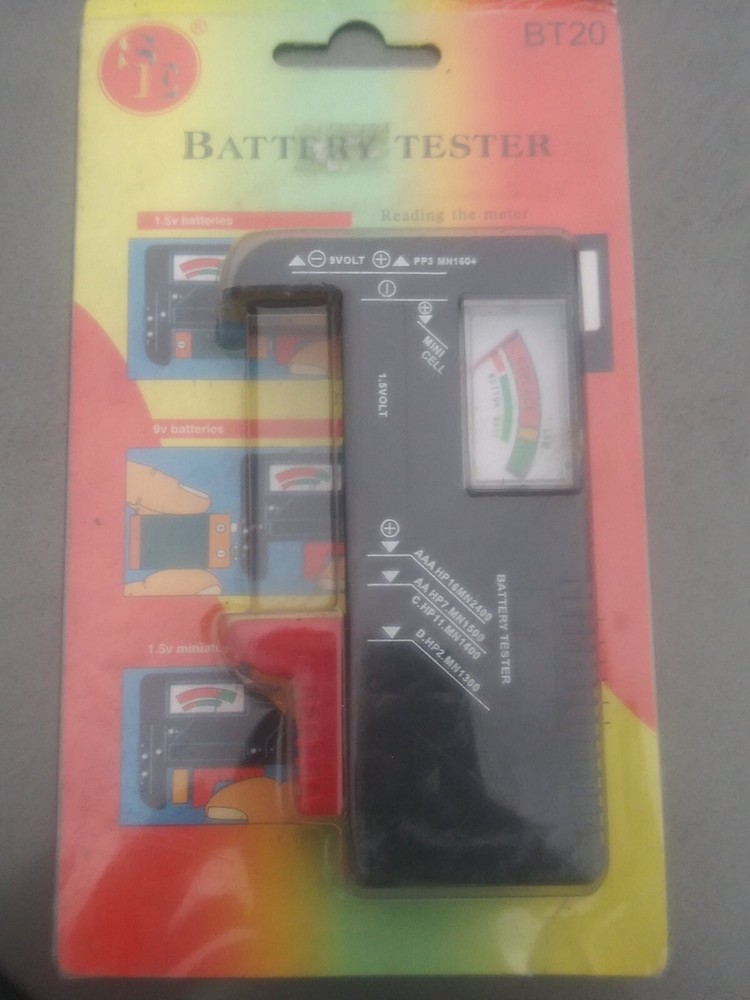 BATTERY TESTER AA/AAA/C/D/9V BUTTON CELL BATTERIES TEST