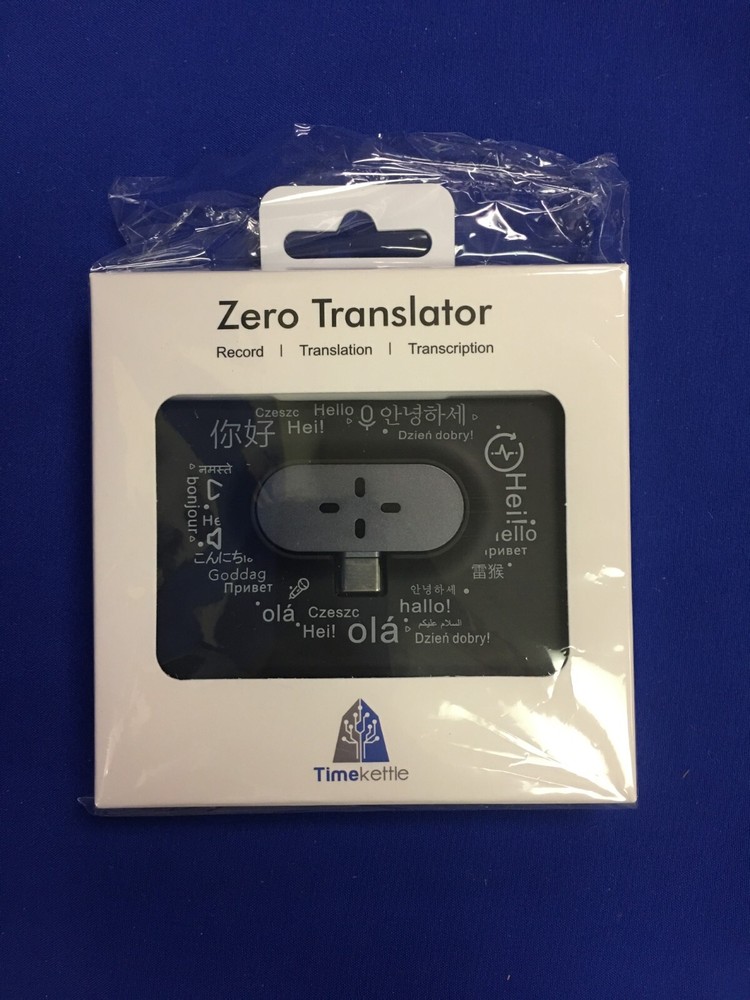 Timekettle TMK002 Zero Translator Device for Android Type C - Black - NEW