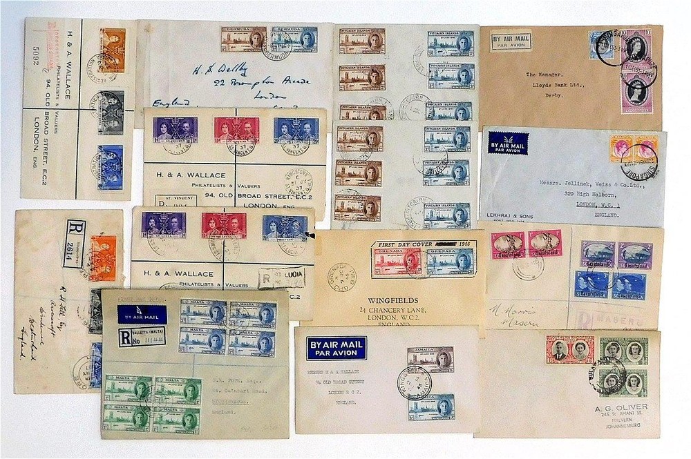 Br Commonwealth GVI First Day Covers, Covers.