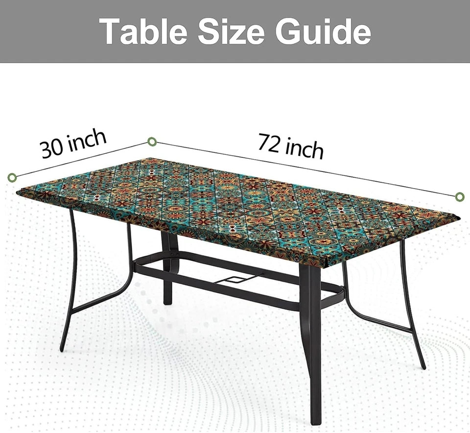 Tablecloth for Folding Table Waterproof Picnic Table Cover Fitted Table Covers
