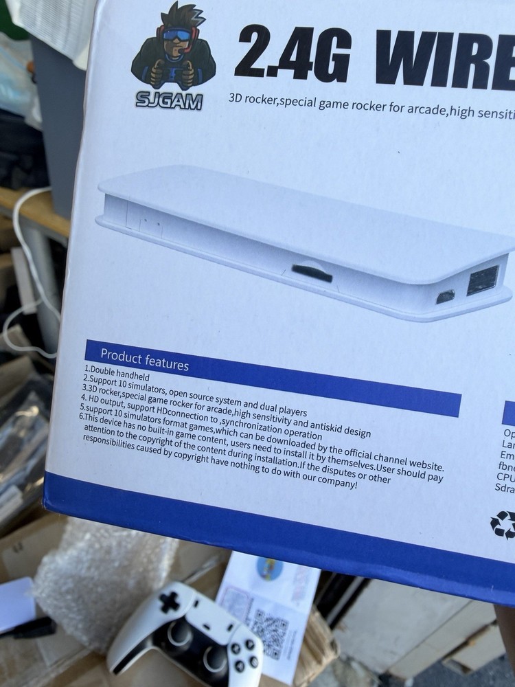 Retro 4K Gaming Stick, Plug & Play Console with Wireless Controllers