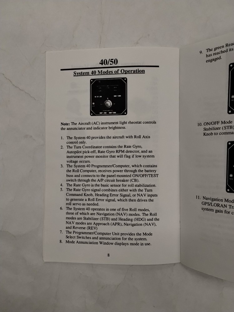 S-Tec System 40-50 Autopilots Pilots Operating Handbook-Copy