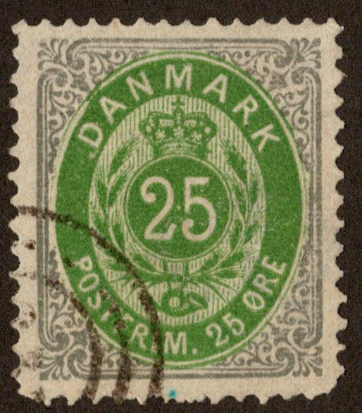 Denmark Scott 50 Used.