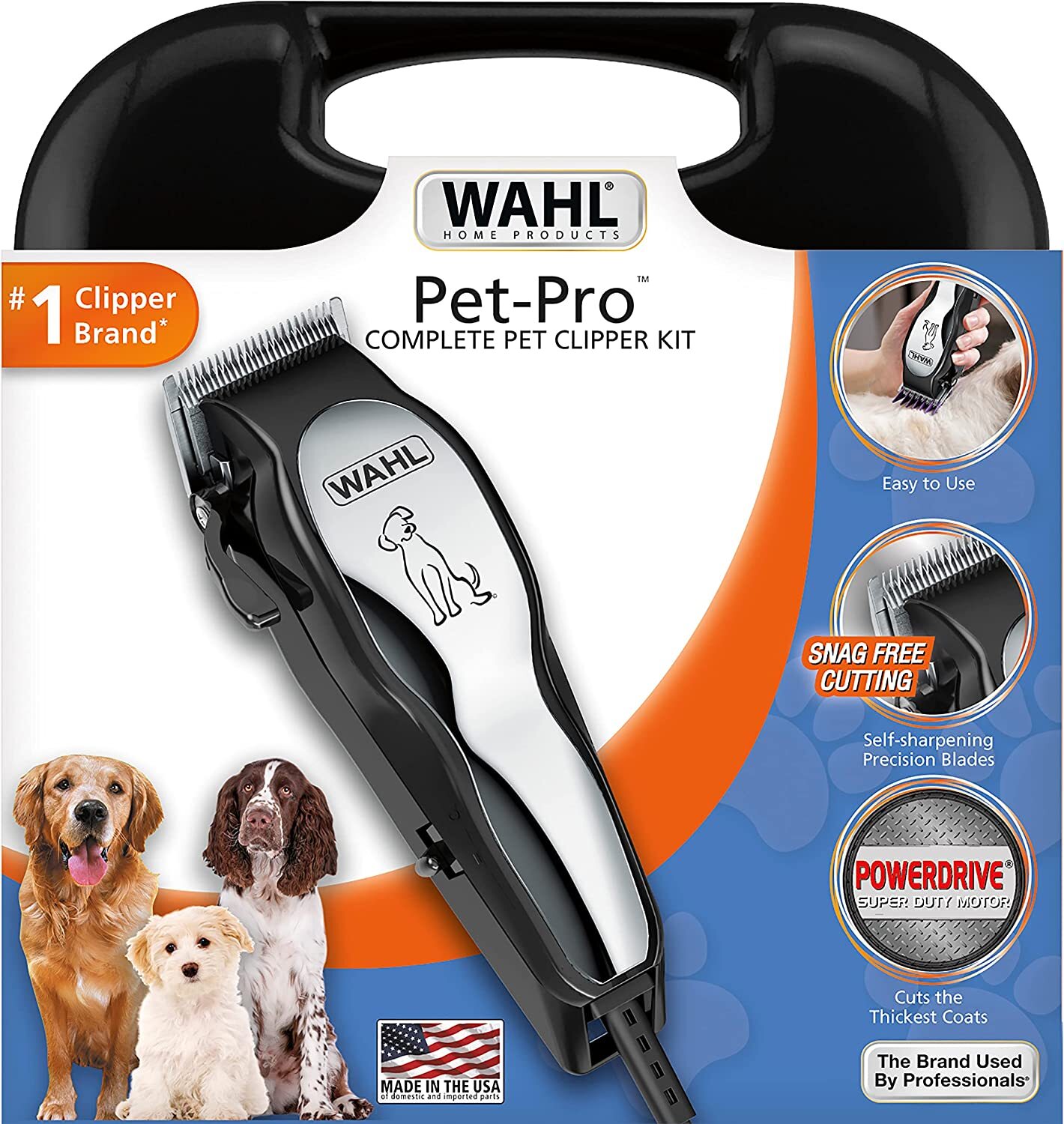 Wahl Pet Pro Thick Hair Complete Heavy Duty Dog Cat Grooming Clipper 13 Pcs Kit