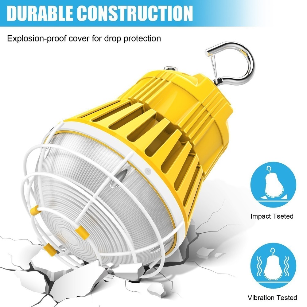 NEW Linkable LED Temporary Work Light 100W Constructions Jobsite Work Lamp Plug