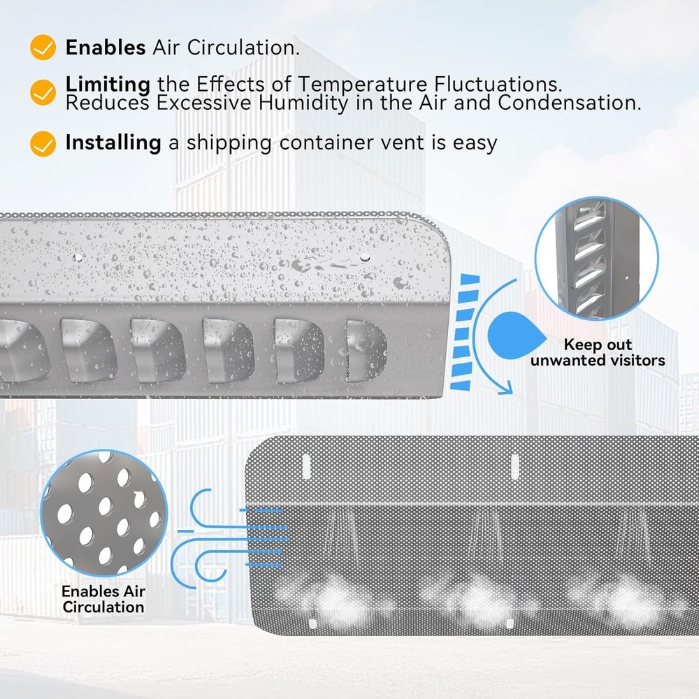 2pcs Shipping Container Vent, Vents for Preventing