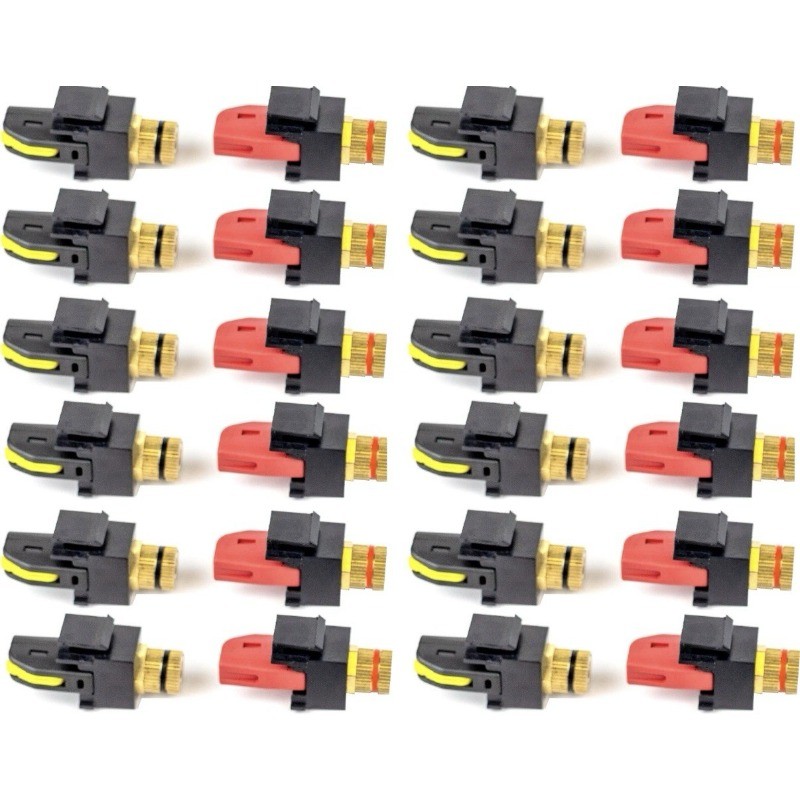25 Pairs / 50 Pieces Speaker Snap Keystone Binding Posts