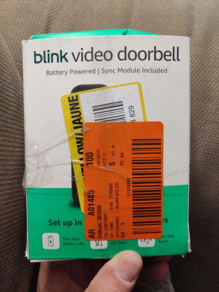 Blink Smart Video Doorbell Camera System Wireless Battery Operated W Sync Module