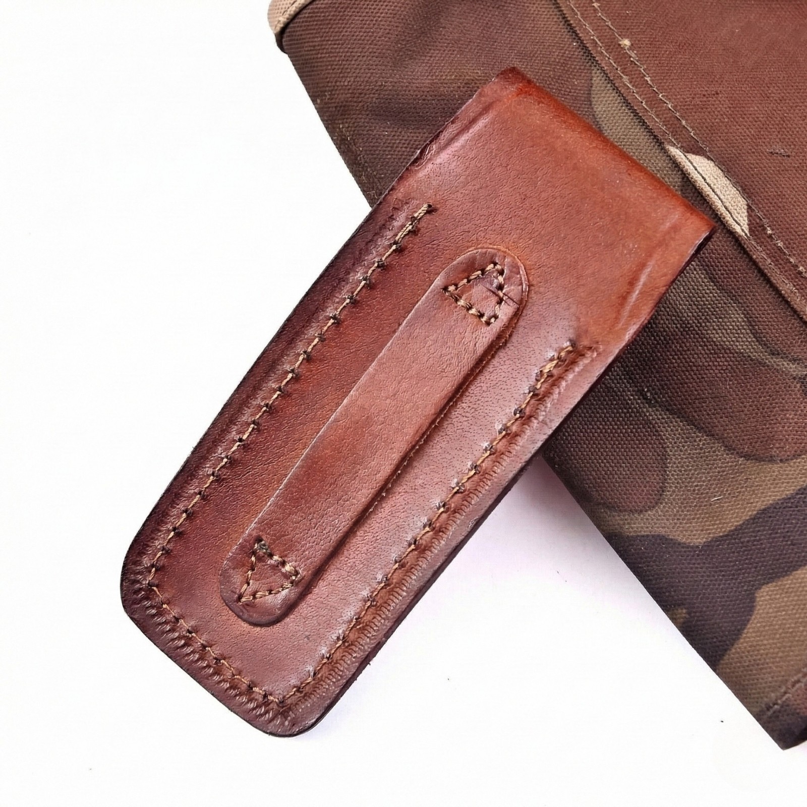 Leather Knife Sheath Belt Pouch Fits Buck 110 Folding Valentine's Gift For Him