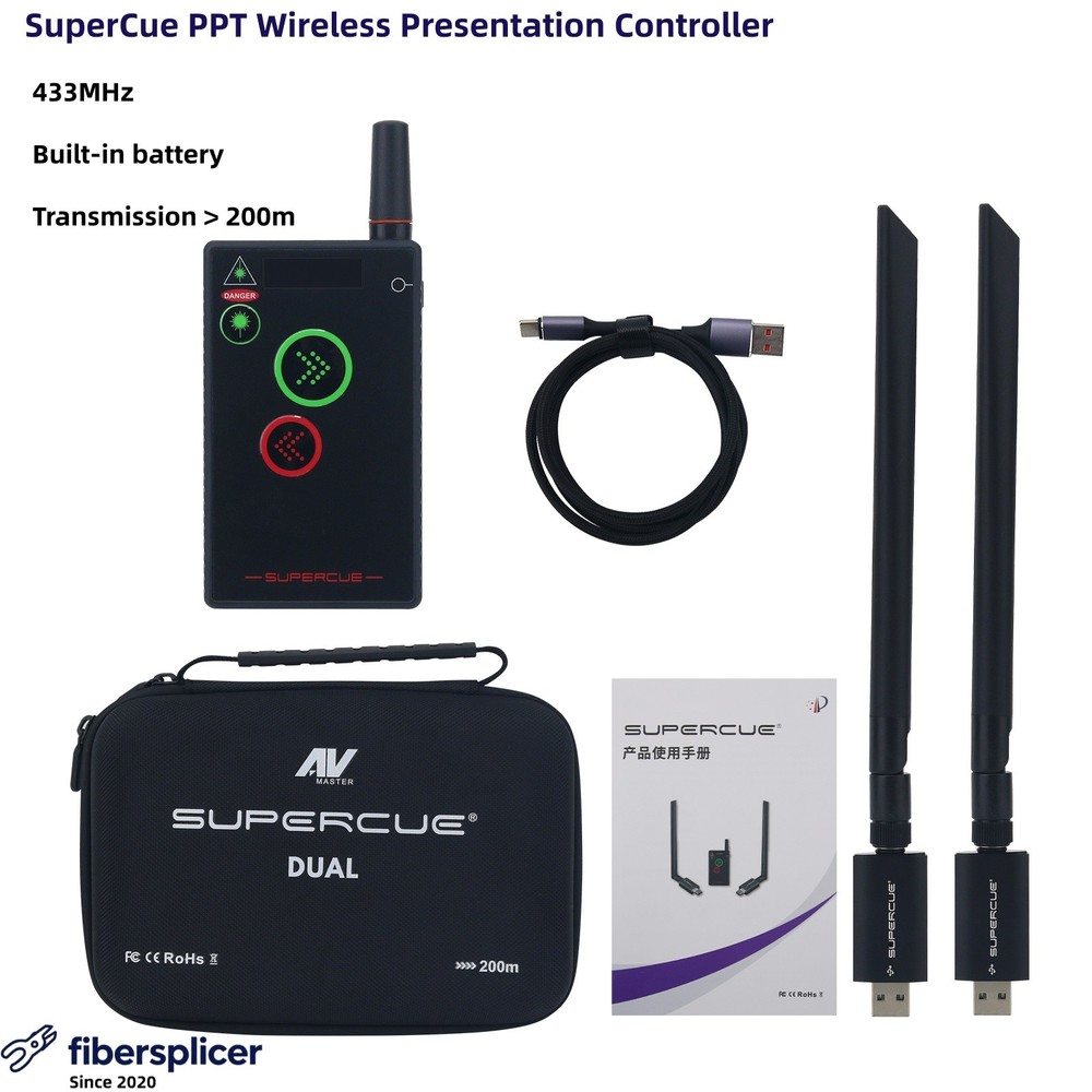 SuperCue Dual Version Green Laser PPT Controller Wireless Presentation Control
