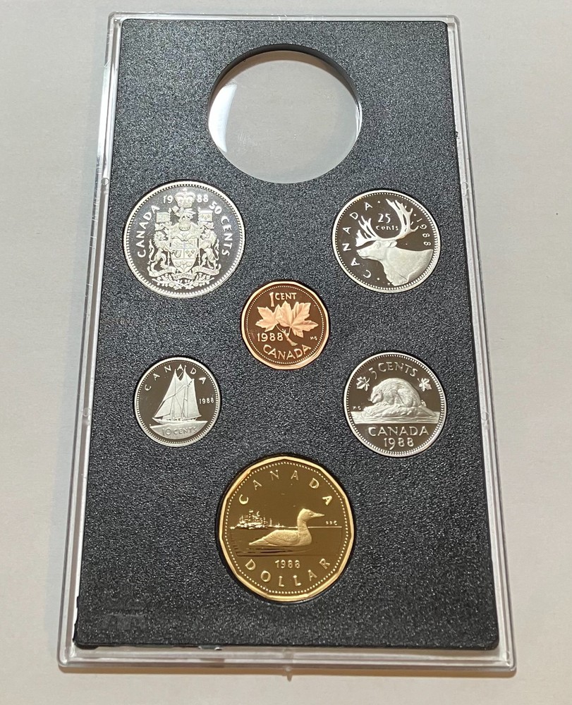 1988 Canada Royal Canadian Mint Proof set- Missing silver dollar